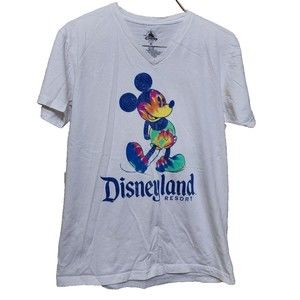 Disneyland Resort Rainbow Mickey Mouse T-Shirt Size Medium White Pride Mouse